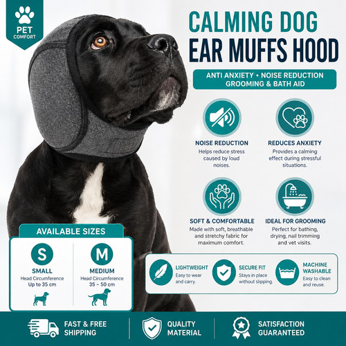 Calming dog ear muffs - calming, anti
