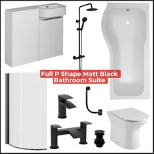 P Shape Black & White Full