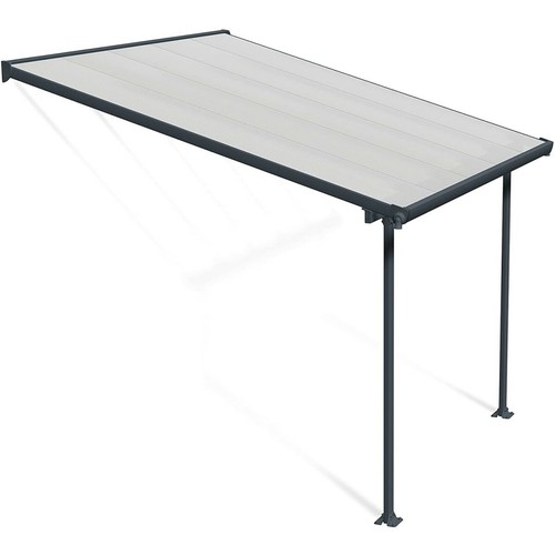 Wall mounted metal gazebo grey - mounted,