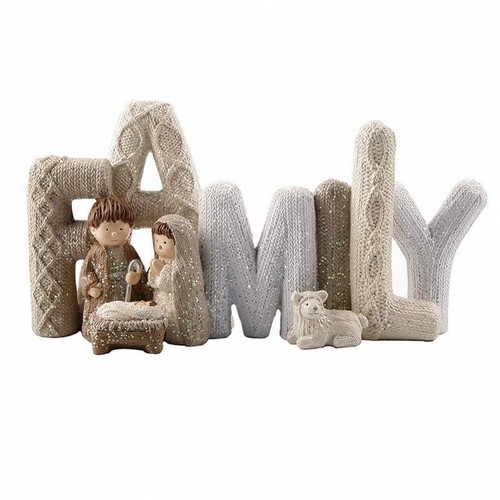 Nativity ornament with letters - nativity,