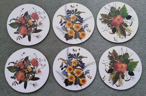 Placemats vintage round - x,