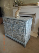 Up-cycled two door Stag sideboard with drawers