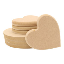 Wooden MDF Heart Round /
