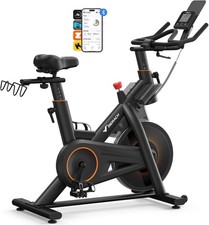 Heavy-Duty Magnetic Spin Bike w/ 40lb Flywheel, App Sync & 350lb Capacity
