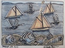 20th C vintage art watercolour