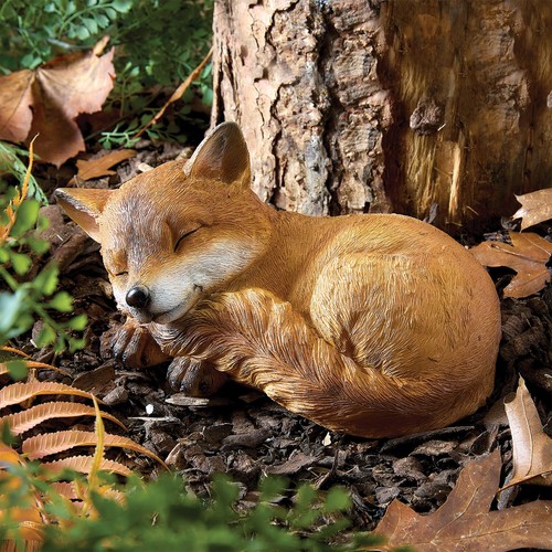 Sleeping baby fox garden - fox,