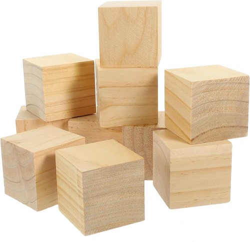 10pcs wood block set 6cm - block, |