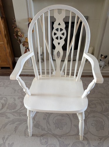 White wheelback carver wooden