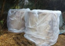 5FT HAY STRAW ROUND SQUARE BIG BALE COVER BAG TIDY PLASTIC WATERPROOF NETS SMALL