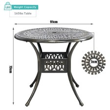 Patio Bistro Dining Table Cast