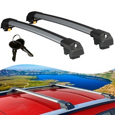 Roof Bar Rack for Mitsubishi Shogun 2006-2015 Lockable Cross Bars 2 Pcs Grey