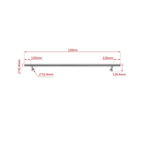 Stainless steel handrail - stainless,