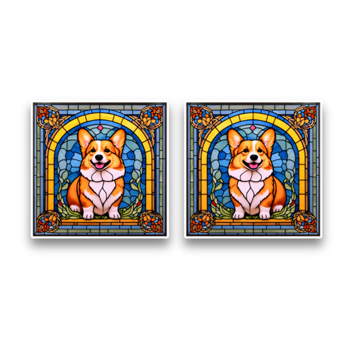 Small corgi dog puppy - 2x,