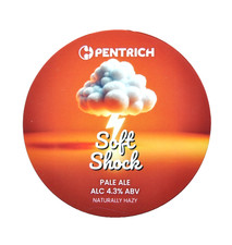 PENDRICH  BREWING Co. "SOFT SHOCK PALE ALE" 4.3% ABV  PUMP CLIP  - foamex