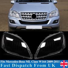 For Mercedes Benz 09-11 W164 ML Class Headlight Headlamp Lens Covers Left+ Right