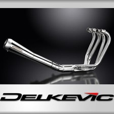 Honda CB500K 1971-1973 Polished Stainless Full Exhaust 4-1 Reverse Cone Silencer