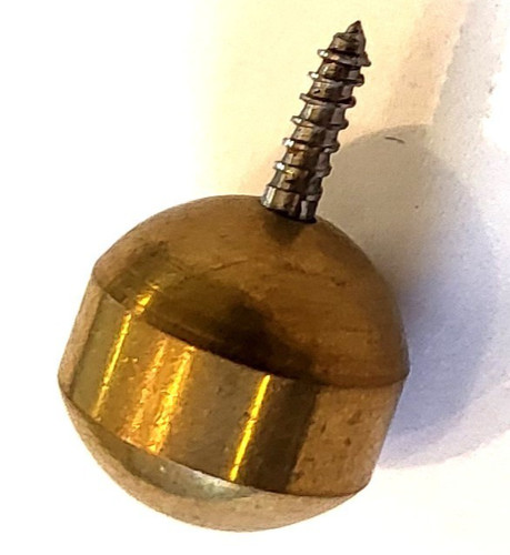 Solid brass bun ball - , foot
