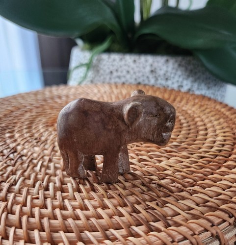 Hand carved wooden elephant - wooden,