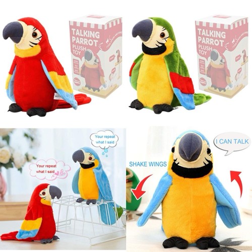 Cuddly talking parrot toy - talking,