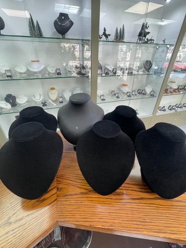 Six black jewellery display - jewellery,