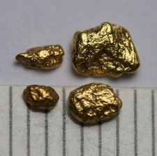 4 GOLD NUGGETS- GOLD NUGGETS from ALASKA! 2-4mm!