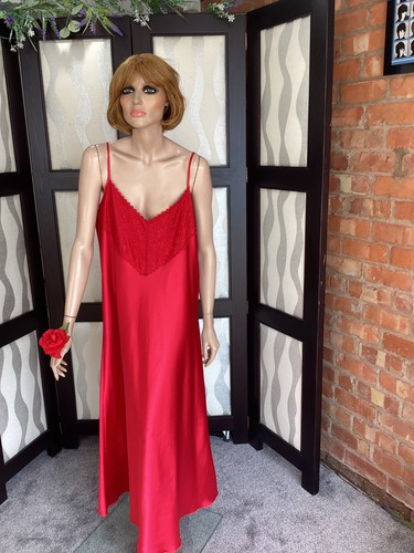 Vintage red slippery hollywood - vintage,
