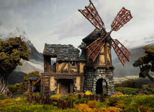 Ruined windmill fanasy - ruined,