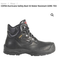 Cofra Hurricane Black Leather Gore-Tex Lace Toecap Misole Work Boots