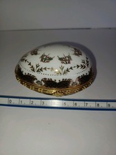 Vintage Floral Egg Trinket Box / Pill Box Leonardo Collection