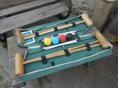 Vintage jaques croquet set - croquet,