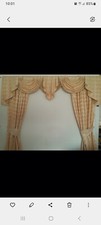 swags and tails curtains LIGHT GOLD PATTERN  90X60X90 UNLINED SALE