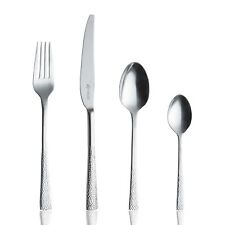 Viners 24 Piece Stainless Steel Cutlery Set for 6 People - Hammered Effect
