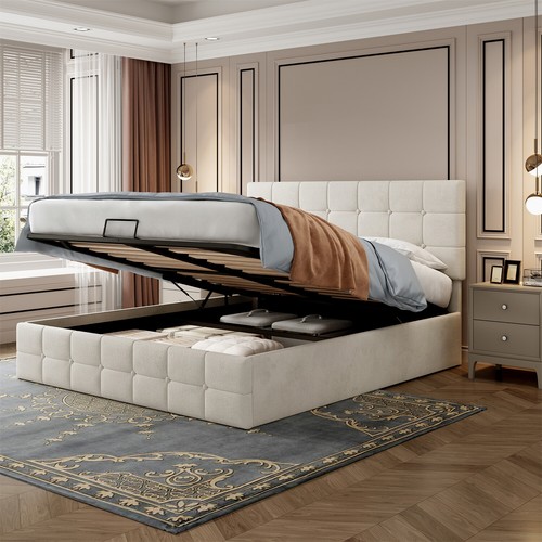 Upholstered ottoman bed 4ft6 - upholstered,