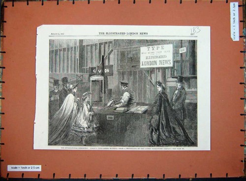 Original old antique print - original,