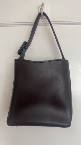 Brown leather bucket - , with