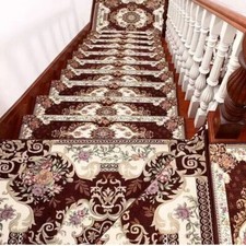 1PC European Self-adhesive Non-slip Chenille Rug Stair Treads Mat Carpet 26x75cm