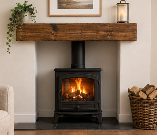 Wooden mantel shelf - shelf, 9"