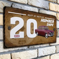 Humber Snipe House Number Slate Sign Car Garage Door Plaque Personalised CLS20