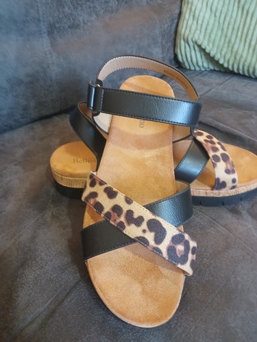 Black leather leopard - black, print