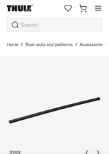 Thule roof bars 135cm used, steel with plastic coating