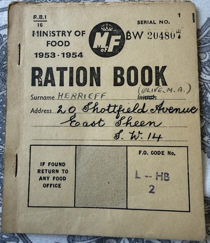 Post war ration book great - post, (great