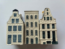KLM delft blue miniature houses x 3. Nos 27, 51, 40. Empty.