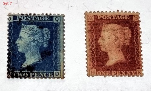 Penny blue and 1p - qv,