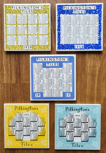 Five retro pilkington - retro, ceramic