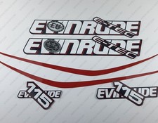 Evinrude 115 hp ETEC 2007-2008 Blue Cowl outboard engine decals sticker set
