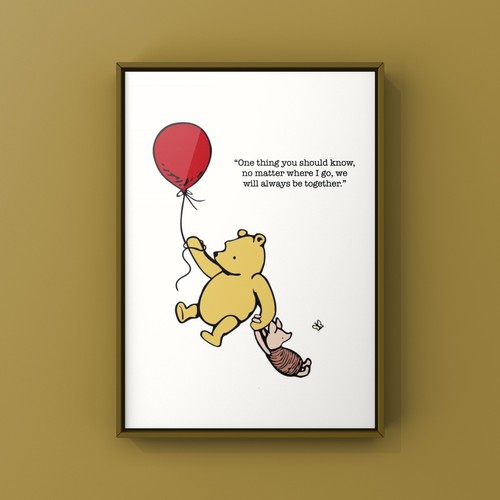 Winnie the pooh art print - the,