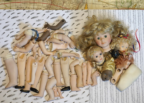 Doll parts bundle - parts, lot