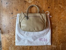 BRAND NEW TULA BEIGE LEATHER TOP HANDLE HANDBAG W/ BAG