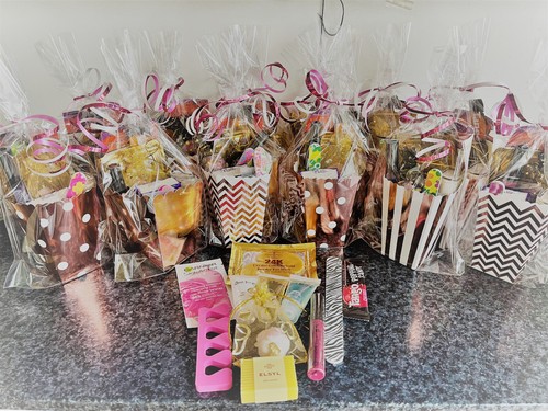 Hen party filled pamper bags - party,