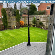 2.4m Solar Garden Lamp Post with LED Light PIR Motion Sensor and Aluminium Frame